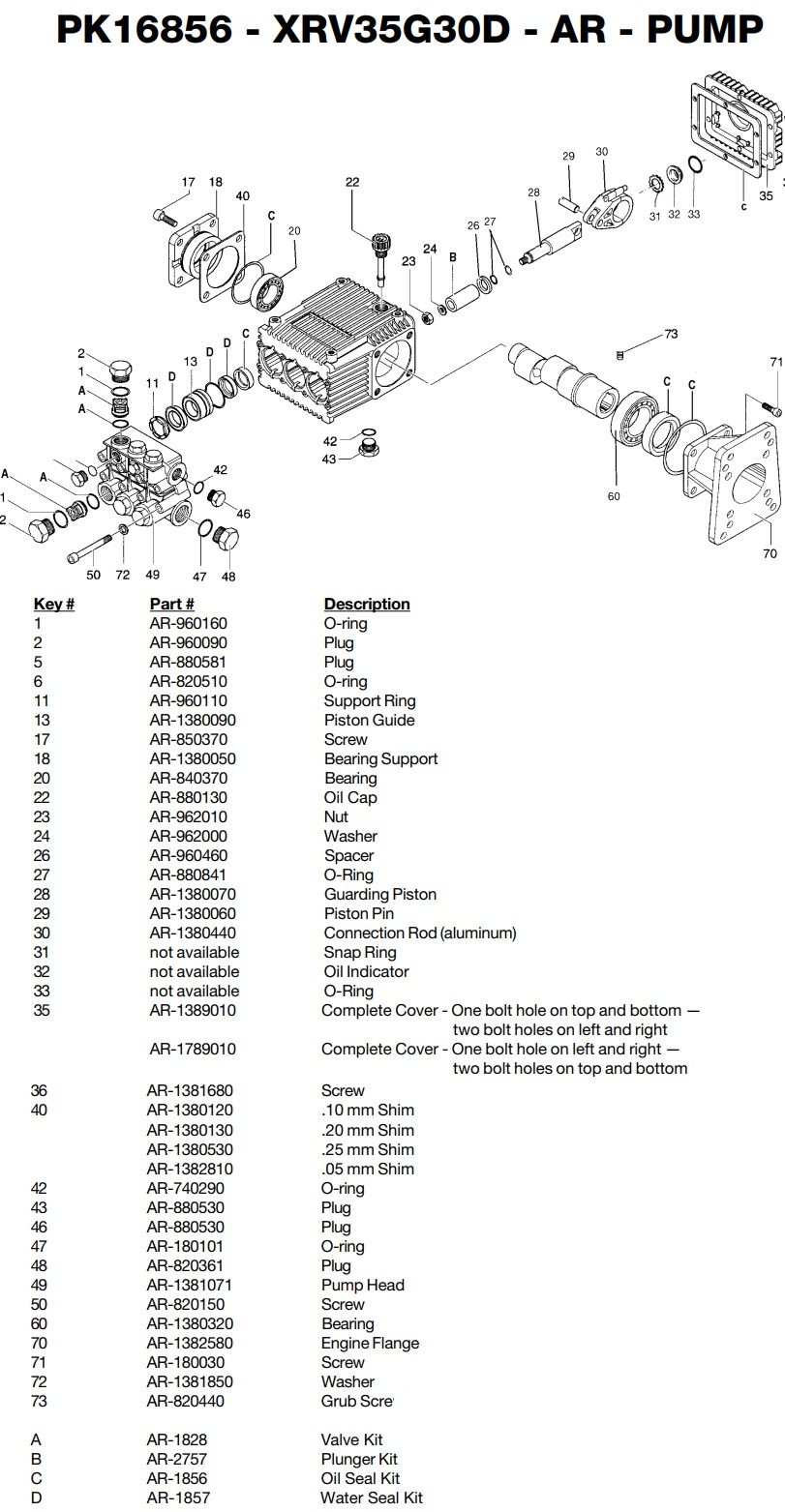 DEVILBISS 37804 pump PK16856 repair parts and kits