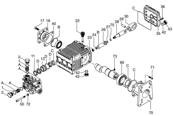 3204CWH-2 pump PK18318 repair kits