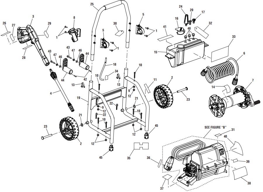 powerstroke electric power washer parts