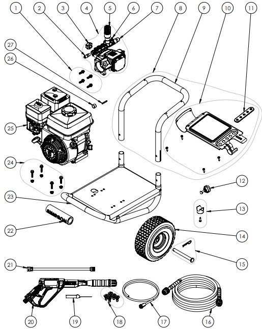 SIMPSON PS61368 pressure washer replacement parts