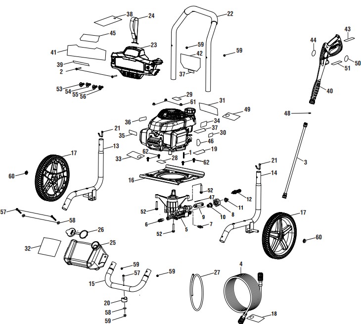 powerstroke ps803125 gas pressure washer parts