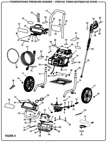 powerstroke ps80313 gas pressure washer parts