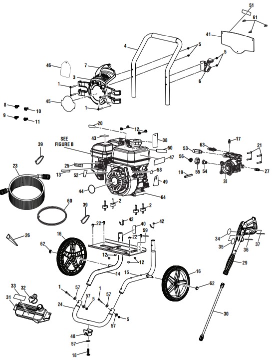 powerstroke ps80533 gas pressure washer parts