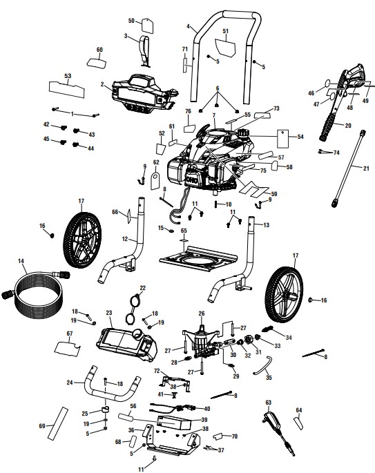 powerstroke ps8C310E gas pressure washer parts