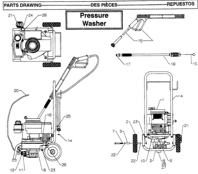 Coleman Powermate PW0812005 pressure washer parts