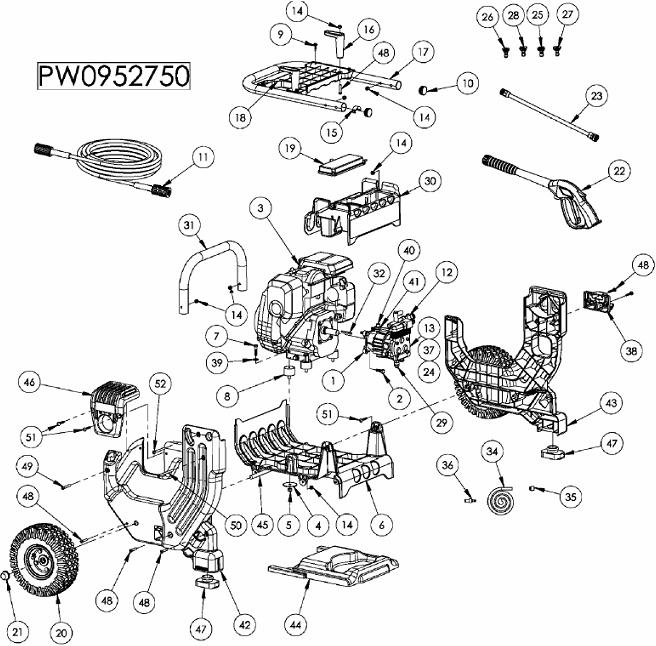 coleman powermate pw0952750 pressure washer parts