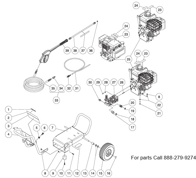 MITM WP-2400 pressure washer parts and manual