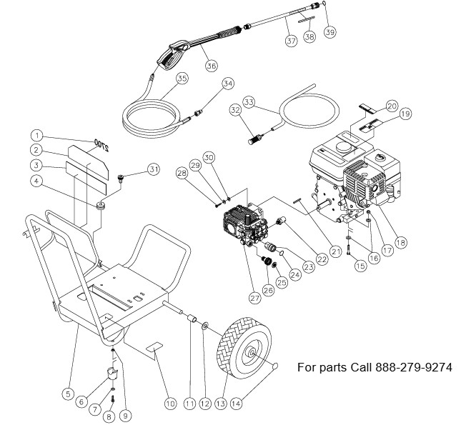MITM WP-2703 pressure washer parts and manual