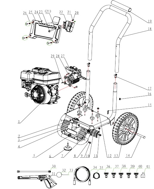WESTINGHOUSE WPX 3400 replacement parts