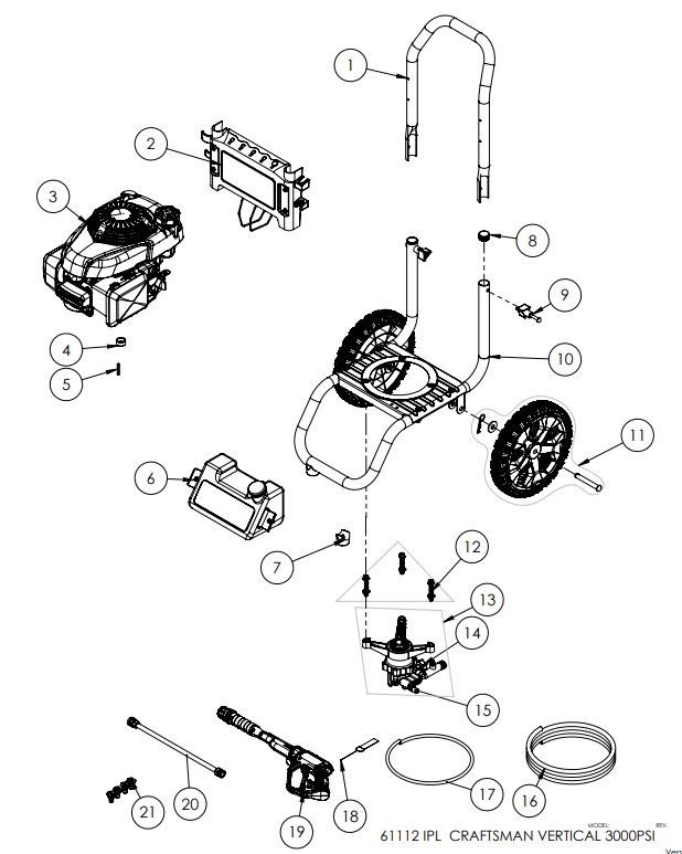 Craftsman Pressure Washer CMXGWFN061112 Replacement Parts, Kits & Manuals